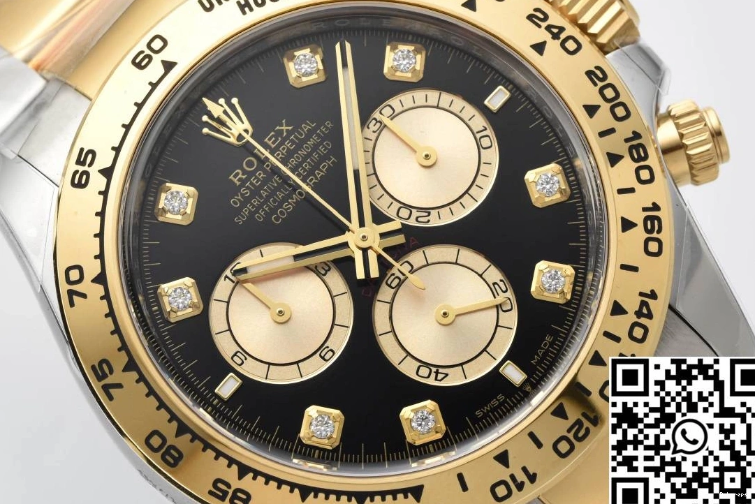 Cosmograph Gold Clean Rolex Factory Daytona Original Diamond 1083 Bezel Hourmarker M126503 0807